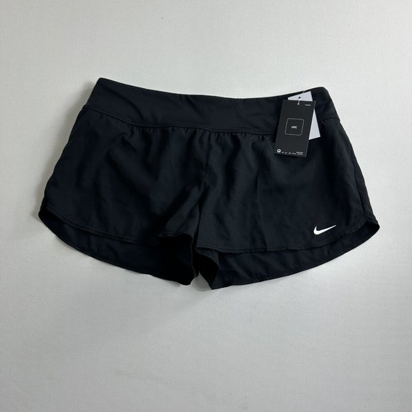 Nike Pants - Nike Running Shorts Lined Back Zip Pocket Black Size Large‎ Womens Active Gym
